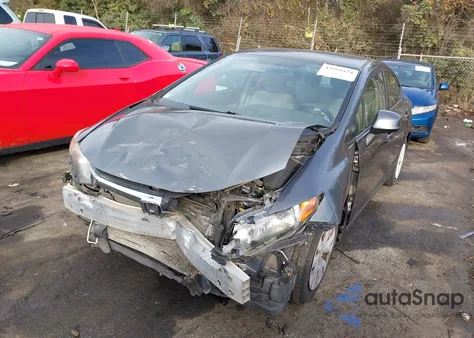 2012 Honda Civic Lx из США, поврежденный, VIN 19XFB2F51CE386782